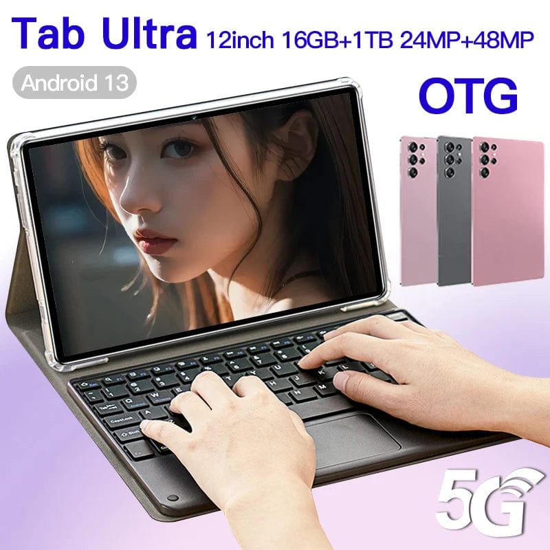 Planet Gates Original New Tablet Ultra Pad 2024 16G+1TB Android 13 Tablet PC 12 Inch Snapdragon 8 gen2 WIFI 5G tablets Learning entertainment