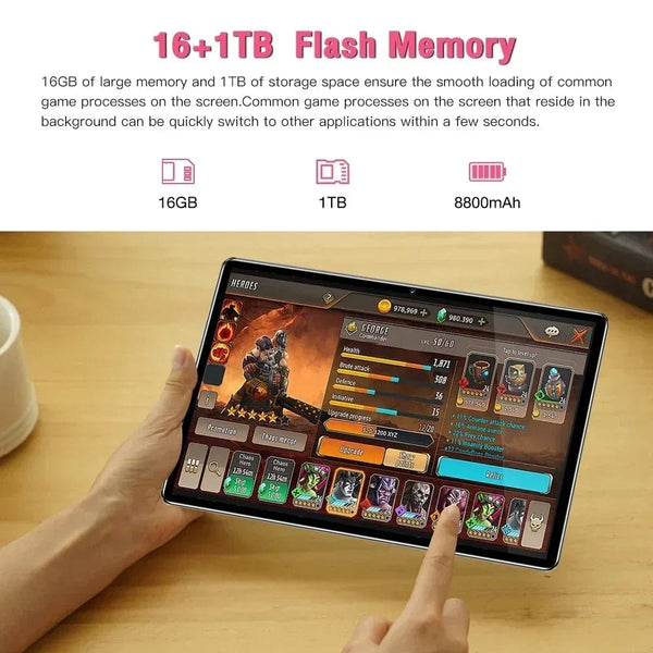 Planet Gates Original New Tablet Ultra Pad 2024 16G+1TB Android 13 Tablet PC 12 Inch Snapdragon 8 gen2 WIFI 5G tablets Learning entertainment