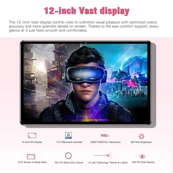 Planet Gates Original New Tablet Ultra Pad 2024 16G+1TB Android 13 Tablet PC 12 Inch Snapdragon 8 gen2 WIFI 5G tablets Learning entertainment