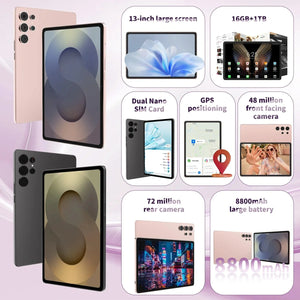 Planet Gates Original Pad 24 Ultra Tablet 13 inch 16GB+1TB Android 14 Snapdragon 8gen3 Global 8800mah 5G Dual SIM WIFI HD Full Screen