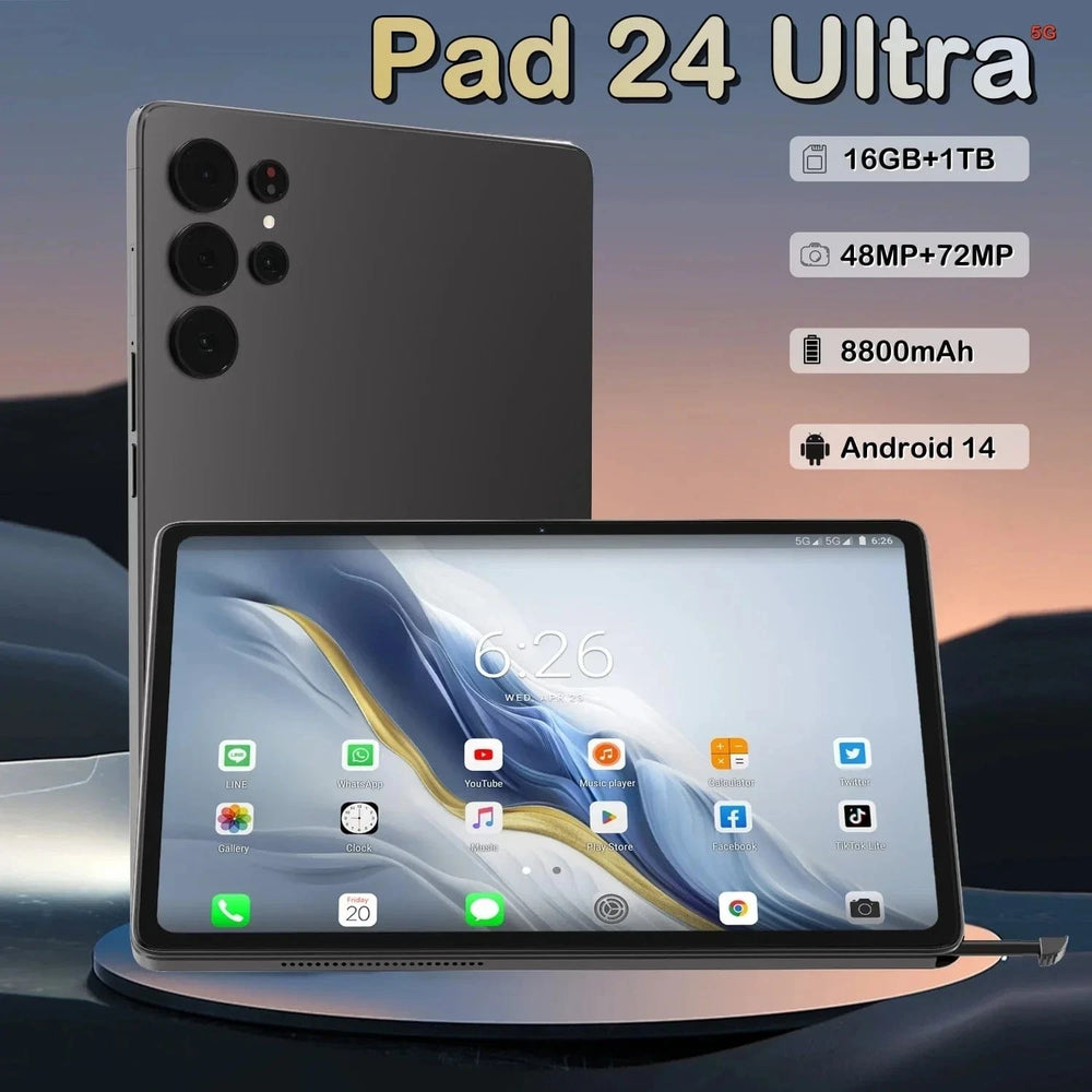 Planet Gates Original Pad 24 Ultra Tablet 13 inch 16GB+1TB Android 14 Snapdragon 8gen3 Global 8800mah 5G Dual SIM WIFI HD Full Screen