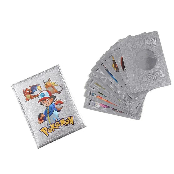 Planet Gates Original Pokemon Cards Pikachu Random 10 Gold Foil Party Games Anime Peripherals English Table Game Card Collection Kids Toys