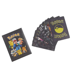 Planet Gates Original Pokemon Cards Pikachu Random 10 Gold Foil Party Games Anime Peripherals English Table Game Card Collection Kids Toys