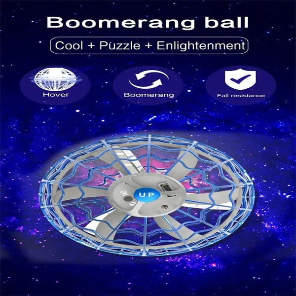 Planet Gates Original Product Fly Ball Hover Ball LED Light Rotating Fly Ball Toy Flying Drone Ball 2023 Indoor and Outdoor Children's Gift