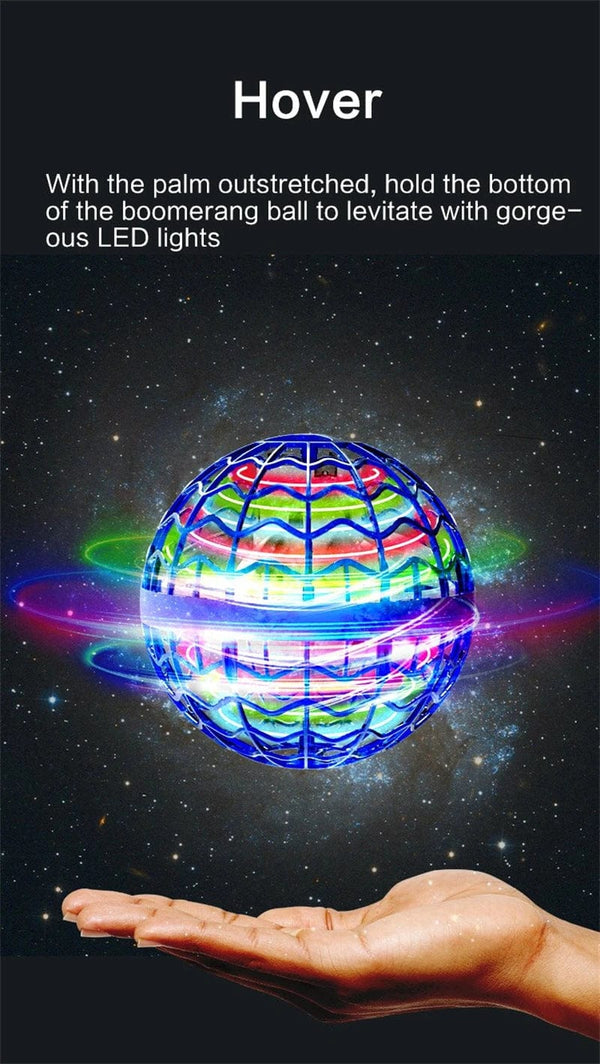 Planet Gates Original Product Fly Ball Hover Ball LED Light Rotating Fly Ball Toy Flying Drone Ball 2023 Indoor and Outdoor Children's Gift