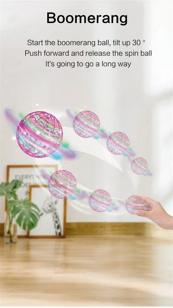 Planet Gates Original Product Fly Ball Hover Ball LED Light Rotating Fly Ball Toy Flying Drone Ball 2023 Indoor and Outdoor Children's Gift