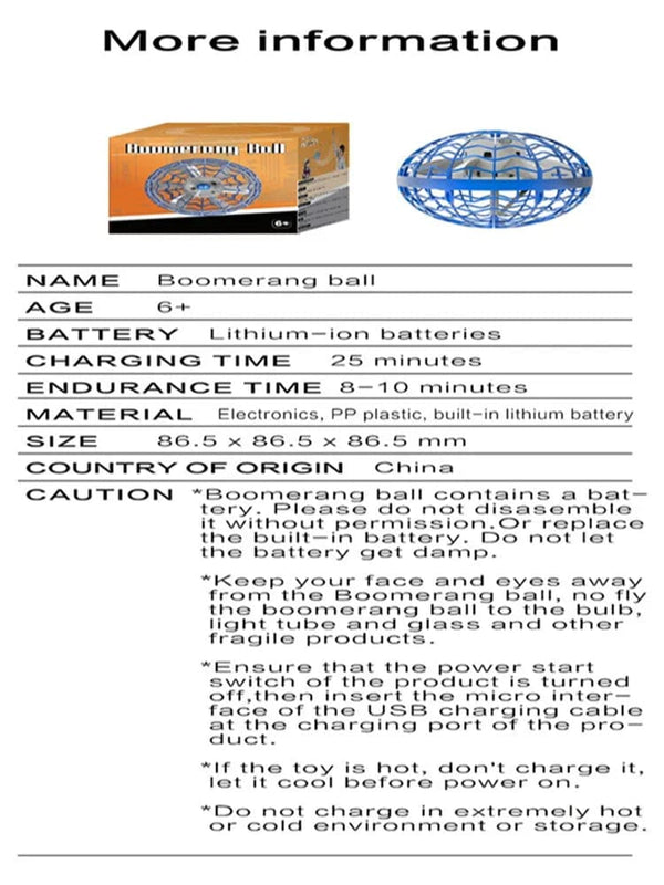 Planet Gates Original Product Fly Ball Hover Ball LED Light Rotating Fly Ball Toy Flying Drone Ball 2023 Indoor and Outdoor Children's Gift