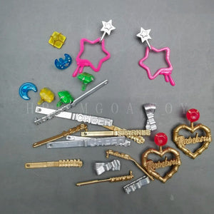 Planet Gates Original Rainbow Middle School Fashion big Sister Doll Stand Hanger Earrings Stud Earrings DIY Accessories Girls Toys