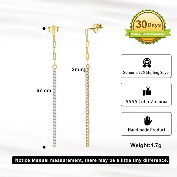 Planet Gates ORSA JEWELS 14K Gold Plated Paperclip Chains Tennis Bracelet For Women 925 Sterling Silver Handmade Bracelets Jewelry SB141