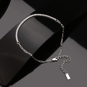 Planet Gates ORSA JEWELS 14K Gold Plated Paperclip Chains Tennis Bracelet For Women 925 Sterling Silver Handmade Bracelets Jewelry SB141