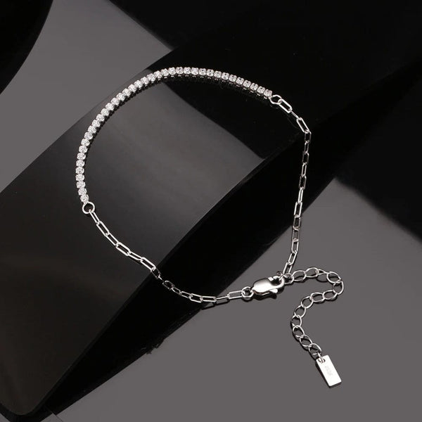 Planet Gates ORSA JEWELS 14K Gold Plated Paperclip Chains Tennis Bracelet For Women 925 Sterling Silver Handmade Bracelets Jewelry SB141