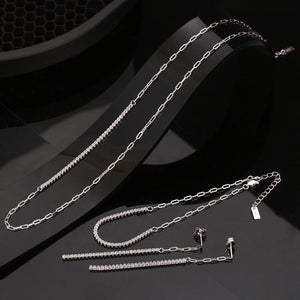 Planet Gates ORSA JEWELS 14K Gold Plated Paperclip Chains Tennis Bracelet For Women 925 Sterling Silver Handmade Bracelets Jewelry SB141