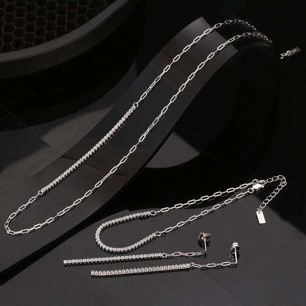 Planet Gates ORSA JEWELS 14K Gold Plated Paperclip Chains Tennis Bracelet For Women 925 Sterling Silver Handmade Bracelets Jewelry SB141