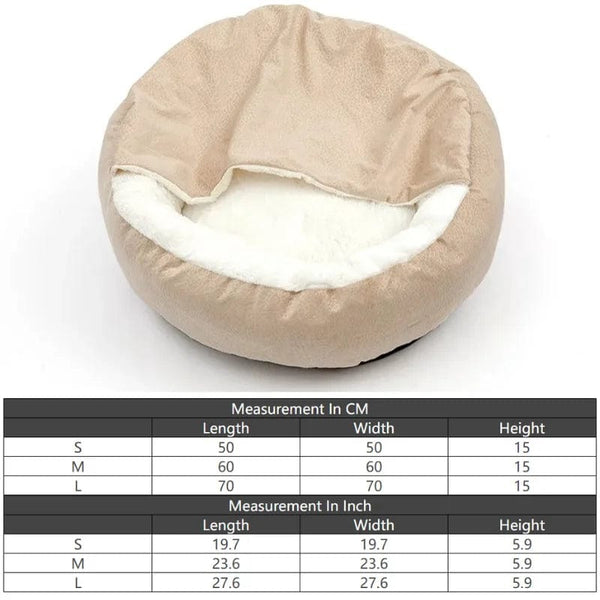 Planet Gates Orthopedic Dog Bed With Hooded Blanket Winter Warm Waterproof Dirt Resistant Cat Puppy House Cuddler Machine Washable