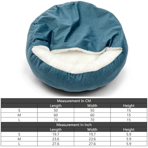 Planet Gates Orthopedic Dog Bed With Hooded Blanket Winter Warm Waterproof Dirt Resistant Cat Puppy House Cuddler Machine Washable