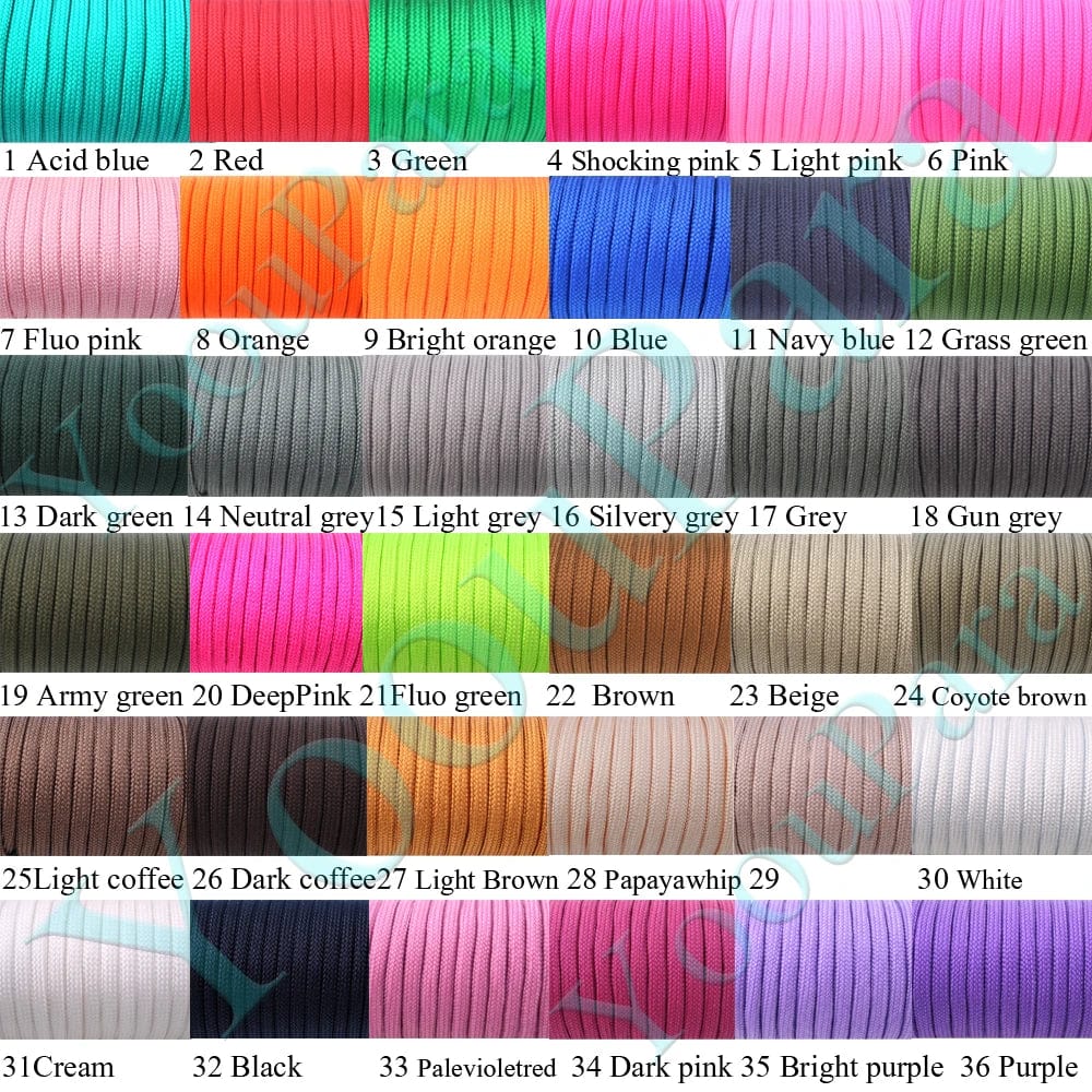 Planet Gates Other colors message / 100ft 252 colors Paracord 550 Paracord Parachute Cord Lanyard Rope Mil Spec Type III 7Strand 100FT Climbing Camping survival equipment