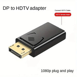 Planet Gates Other DP To HDTV 4K Connector DisplayPort DP Male to HDMI Female Adapter Converter Video Audio Plug Switch For Computer TV Laptop