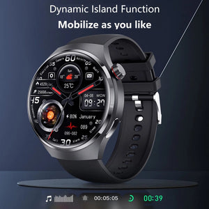 Planet Gates other / Silver Mesh belt 2 2024 New Smart Watch Heart rate Health Monitor Bluetooth Call NFC GPS Tracker IP68 Waterproof  SmartWatch Men For HUAWEI GT4 Pro