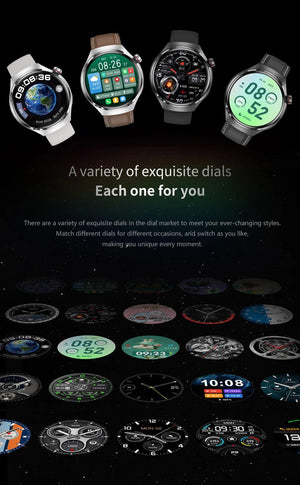 Planet Gates other / Silver Mesh belt 2 2024 New Smart Watch Heart rate Health Monitor Bluetooth Call NFC GPS Tracker IP68 Waterproof  SmartWatch Men For HUAWEI GT4 Pro