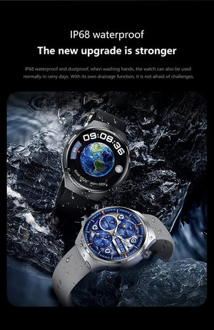 Planet Gates other / Silver Mesh belt 2 2024 New Smart Watch Heart rate Health Monitor Bluetooth Call NFC GPS Tracker IP68 Waterproof  SmartWatch Men For HUAWEI GT4 Pro