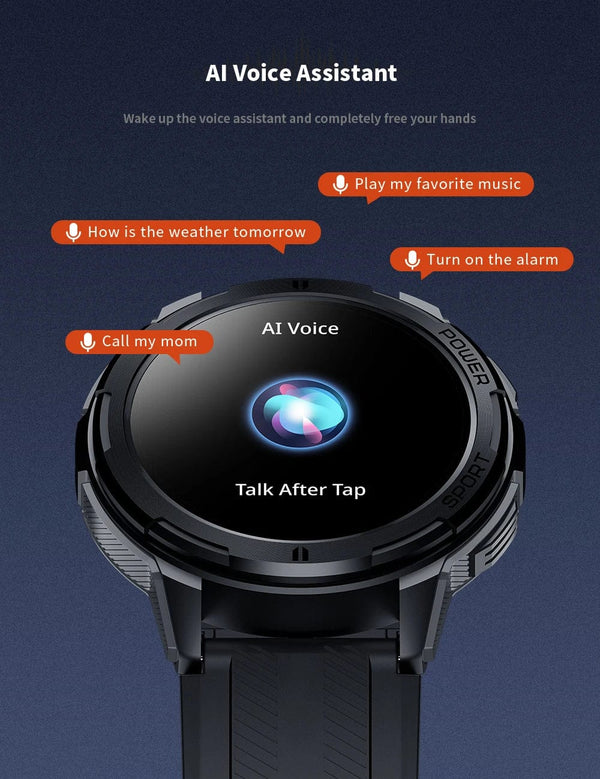 Planet Gates Oukitel BT10 SmartWatch Sport 2024 Smart Watch For Men 410mAh 1.43 Inch BT5.2  Men's Smartwatch