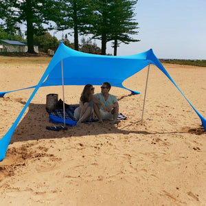 Planet Gates Outdoor Beach Tent Sun Shelter Camping Shades Tents Windproof One-piece Beach Canopy Tents UPF50+ Portable Family Tent For Bea