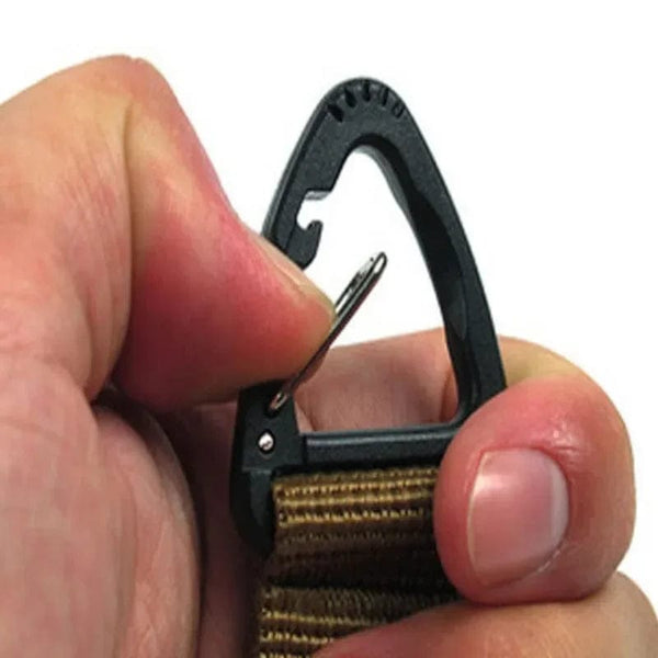 Planet Gates Outdoor Camping Carabiner Nylon Molle Tactical Backpack Key Hook Webbing Buckle System Belt Buckle Hanging Climbing Accessory