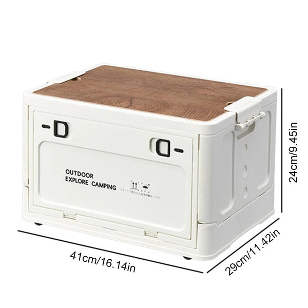 Planet Gates Outdoor Camping Folding Storage Box 30L Large Capacity Car Storage Food Box Outdoor Travel Picnic Storage Bin Camping Equipment