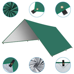 Planet Gates Outdoor Camping Tarp, Camping Tarpaulin Awning, Lightweight UV Resistant and PU 3000mm Waterproof Rainproof Tarpaulin Shelter
