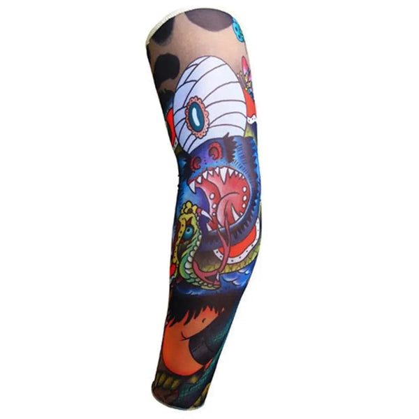 Planet Gates Outdoor Cooling Sleeves Sunscreen Uv Protective Breathable Tattoo Arm Sleeves For Fishing Running Cycling