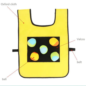 Planet Gates Outdoor Sport Game Props Vest Sticky Jersey Vest Game Vest Waistcoat With Sticky Ball Throwing Toys For Children Kids Sports Toy