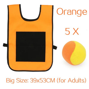 Planet Gates Outdoor Sport Game Props Vest Sticky Jersey Vest Game Vest Waistcoat With Sticky Ball Throwing Toys For Children Kids Sports Toy
