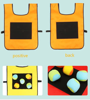 Planet Gates Outdoor Sport Game Props Vest Sticky Jersey Vest Game Vest Waistcoat With Sticky Ball Throwing Toys For Children Kids Sports Toy