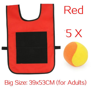 Planet Gates Outdoor Sport Game Props Vest Sticky Jersey Vest Game Vest Waistcoat With Sticky Ball Throwing Toys For Children Kids Sports Toy