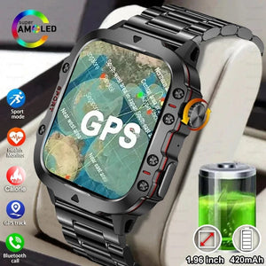 Planet Gates Outdoor Sports Watch / Black-Leather 2024 For Xiaomi New Rugged Military GPS Smart Watch Men Bluetooth Call Health Monitoring AI Voice Sports Waterproof Smartwatches