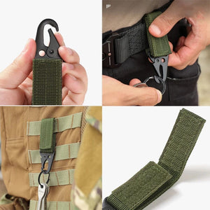 Planet Gates Outdoor Tactical Carabiner Key Bag Accessories Multifunctional Belt Buckle Nylon Webbing