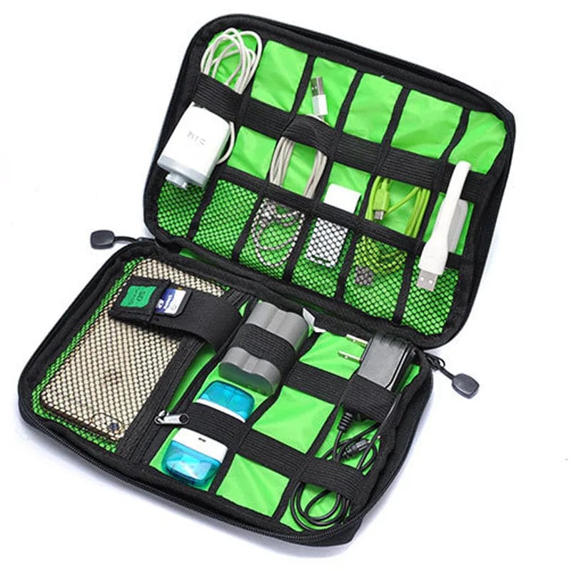 Planet Gates Outdoor Travel Kit Waterproof Nylon Cable Holder Bag Electronic Accessories USB Drive Storage Case Camping Hiking Organizer Bag