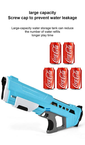 Planet Gates Outdoor Water Gun Toys Electric High Pressure Large Capacity Water Gun Summer Beach Swimming Pool Game Interactive Kids Toys