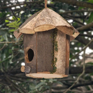 Planet Gates Outside Wooden Bird Nest Natural Decor Bird Hut Hummingbird House for Home Craft Wild Bird Nest Clearance Garden Birdhouse Decor