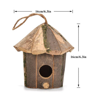 Planet Gates Outside Wooden Bird Nest Natural Decor Bird Hut Hummingbird House for Home Craft Wild Bird Nest Clearance Garden Birdhouse Decor