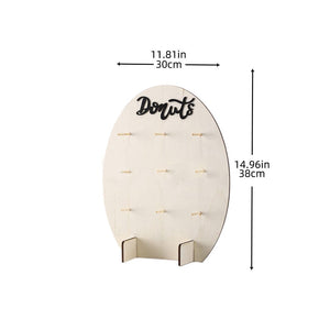 Planet Gates Oval 1pc Doughnut Display Stand Made Of Wood, Various Shapes, Doughnut Wall Stand, Wedding Party Decoration Display Board, Birthday Party Decoration, Oval Square Hexagonal Shape