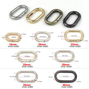 Planet Gates Oval Spring O Ring Openable Trigger Clasps Clip Leather Craft Bag Connect Buckle Keyring Pendant Keychain Snap Hook Carabiner