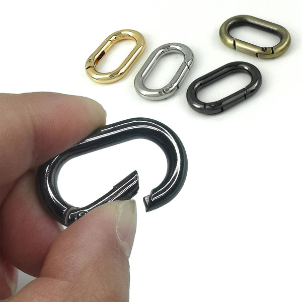Planet Gates Oval Spring O Ring Openable Trigger Clasps Clip Leather Craft Bag Connect Buckle Keyring Pendant Keychain Snap Hook Carabiner