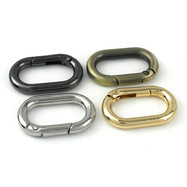 Planet Gates Oval Spring O Ring Openable Trigger Clasps Clip Leather Craft Bag Connect Buckle Keyring Pendant Keychain Snap Hook Carabiner