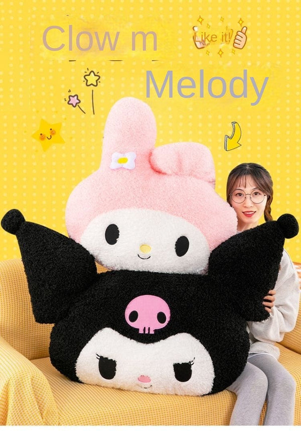 Planet Gates Oversized Kuromi Melody Sanrio Plush Toys Super Soft Plush Pillow Cushion Kwaii Plush Toys Children's Birthday Gifts