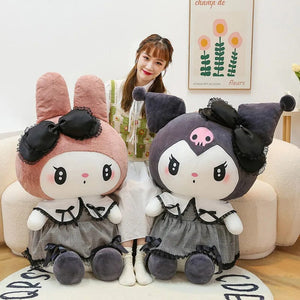 Planet Gates Oversized Sanrio Hello Kitty Kuromi Melody Stuffed Toys Soft Throw Pillow Plush Dolls Kids Birthday Valentines Gifts for Girls
