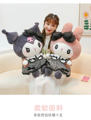 Planet Gates Oversized Sanrio Hello Kitty Kuromi Melody Stuffed Toys Soft Throw Pillow Plush Dolls Kids Birthday Valentines Gifts for Girls