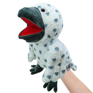 Planet Gates Owl Bird Soft Stuffed Toy Doll Parrot Owl Eagle Flamingo Peacock Cospaly Plush Doll Educational Baby Toys Kawaii Hand Finger Puppet