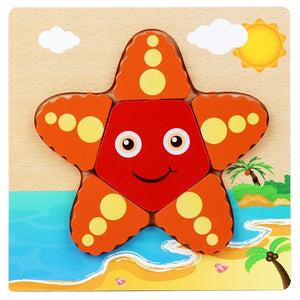 Planet Gates owl Wooden 3D Toys Puzzle Cartoon Animals Early Learning Cognition Intelligence Puzzle Game Colorful Montessori Baby Toddler Gifts