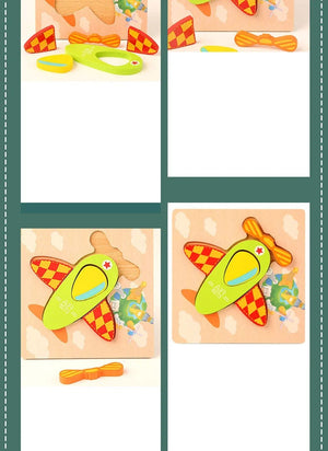 Planet Gates owl Wooden 3D Toys Puzzle Cartoon Animals Early Learning Cognition Intelligence Puzzle Game Colorful Montessori Baby Toddler Gifts